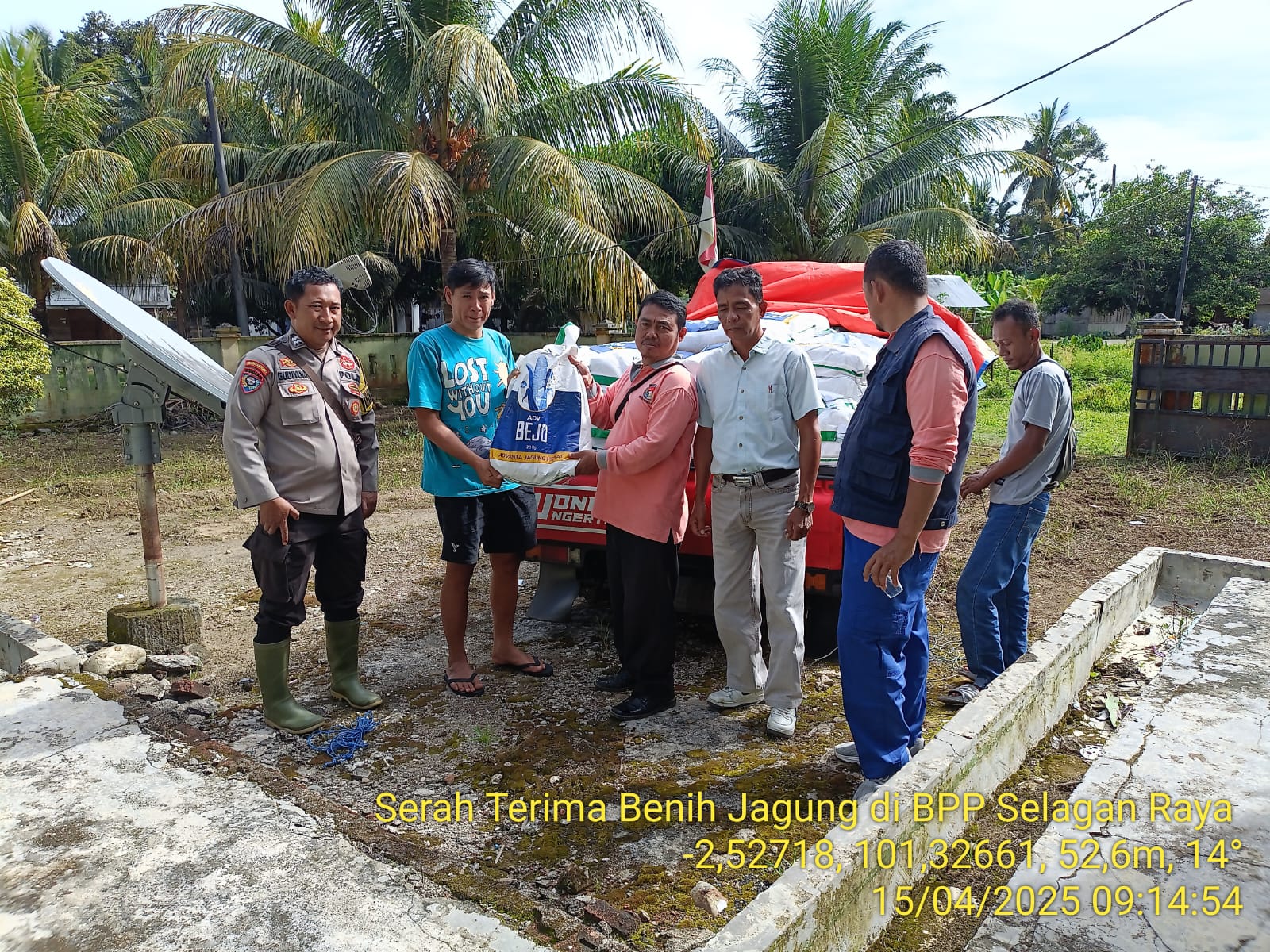 Distan Mukomuko Pantau Progres Petani Penerima Bantuan Benih Jagung 