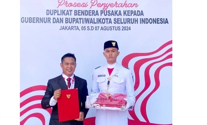 Bengkulu Utara Terima Duplikat   Bendera Merah Putih dari BPIP