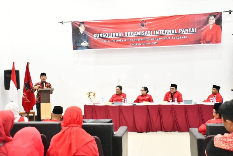 Terima Kasih, Walikota Hadiri Rapat Konsolidasi PDIP Kota Bengkulu
