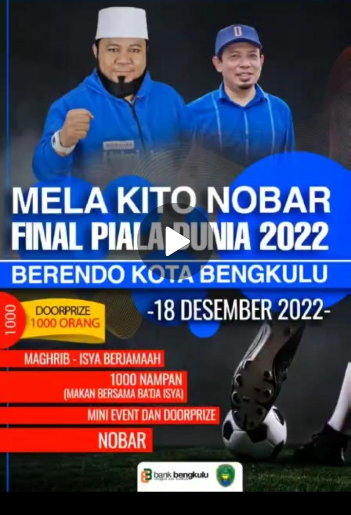 Nobar Piala Dunia 2022, Helmi Hasan Sediakan 1000 Nampan Makan Malam dan Hadiah Menarik 