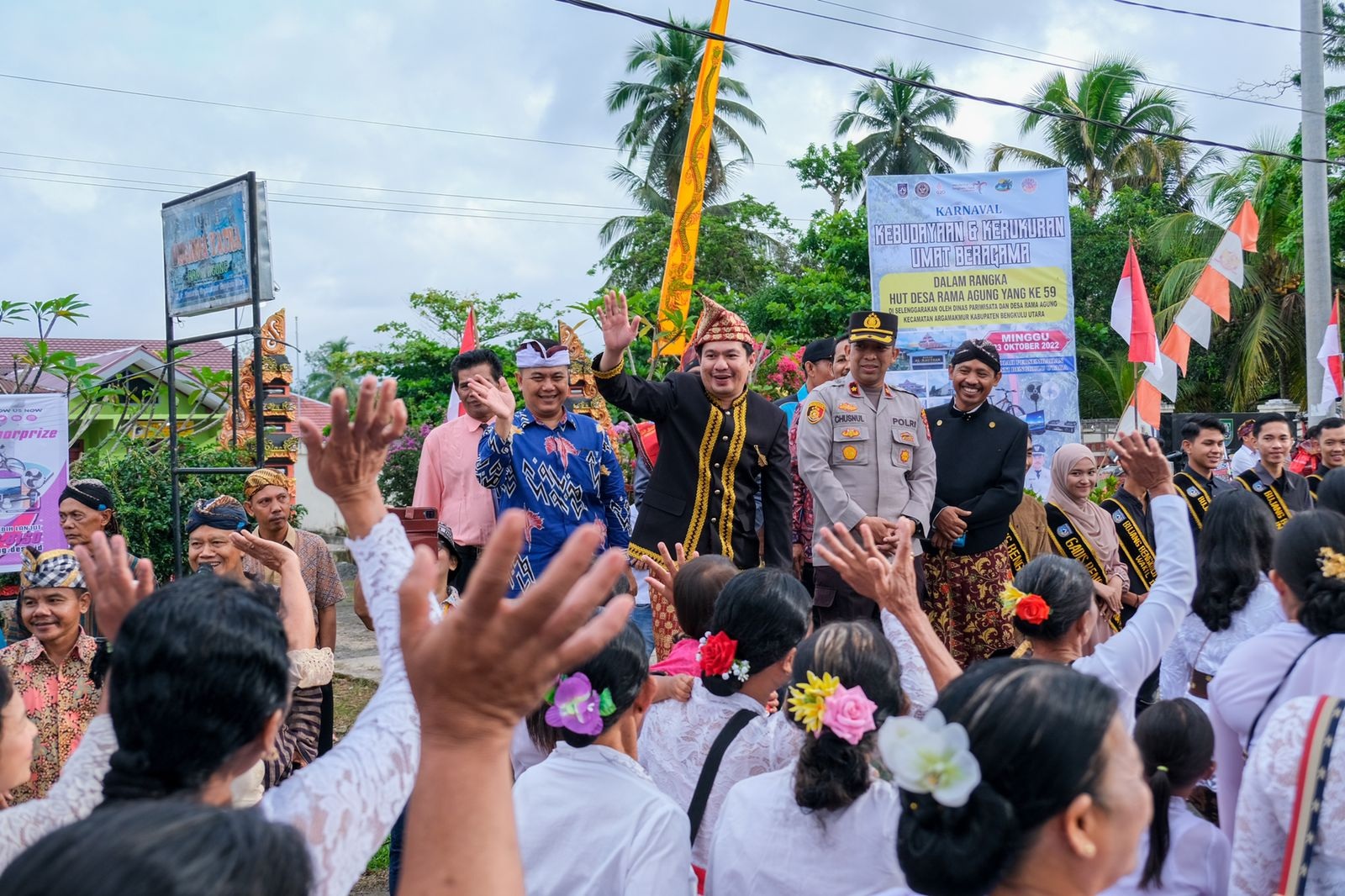 Pawai Kebudayaan & Kerukunan Umat Beragama di Desa Rama Agung Meriah