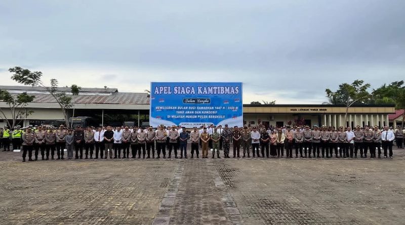  Ini Arahan Kapolda  Bengkulu Saat Pimpin  Apel Siaga Kamtibmas