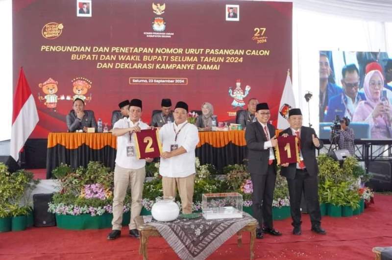 Ini Dia Hasil Undian KPU Seluma, Teguh Nomor 1, Erjon Nomor 2