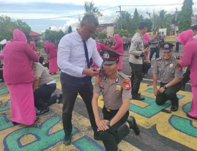 Ini Pesan Kapolres Kaur Saat Upacara Kenaikan Pangkat 24 Personel  