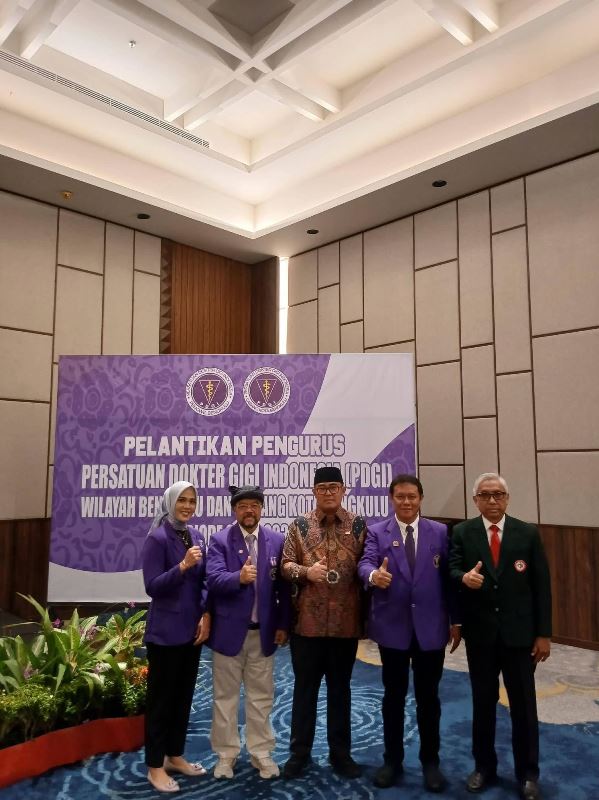 Penjabat Sekda Kota Bengkulu Hadiri Pelantikan Pengurus PDGI Bengkulu 