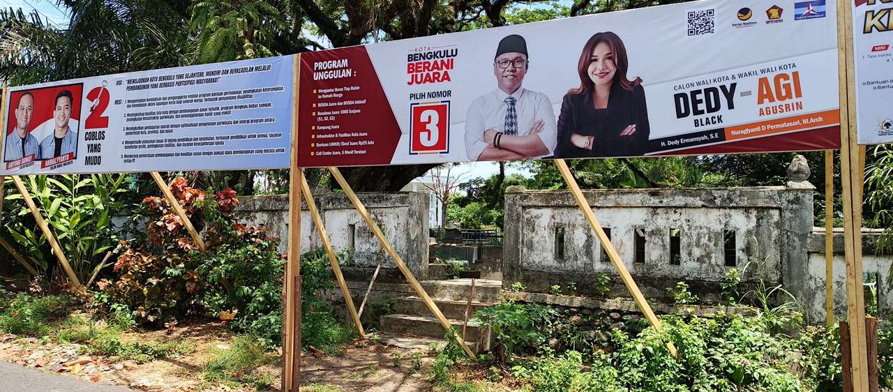 Bawaslu Kota Bengkulu Telusuri Dugaan Pelanggaran Pemasangan APK Pasangan Calon Wali Kota