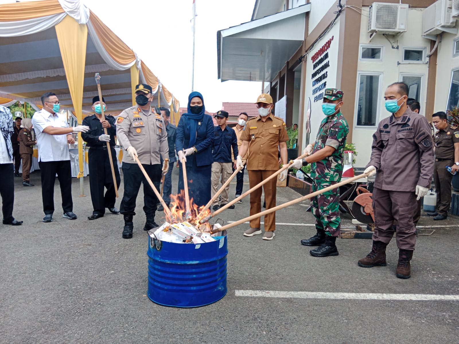 Barang Bukti Perkara Ini Dimusnahkan di Bengkulu Selatan