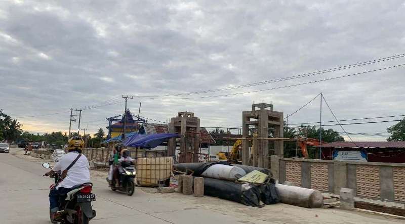 Warga Berharap  Proyek Pengendali Banjir dan Jalan di Tanjung Agung Dipercepat