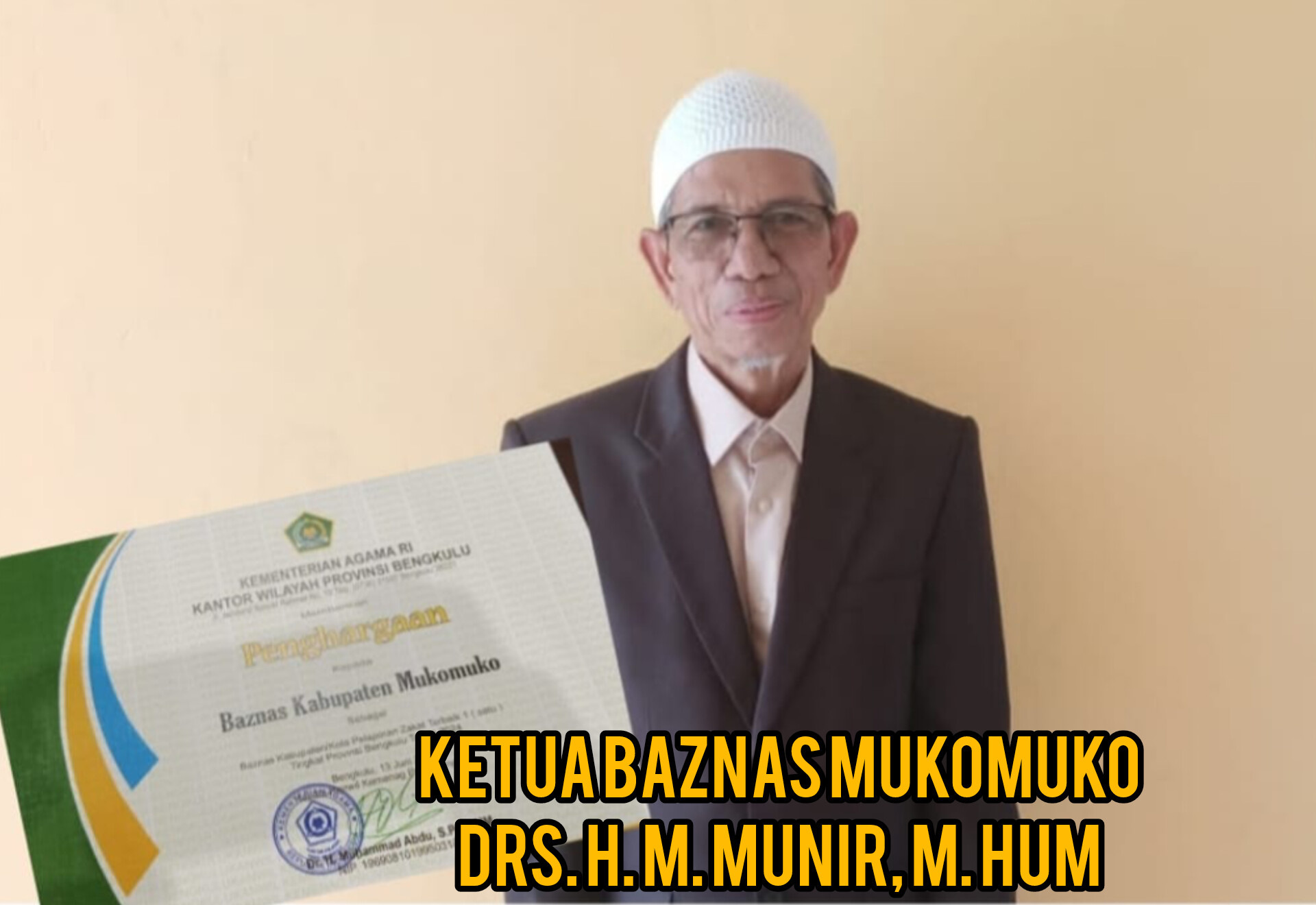 Luar Biasa, BAZNAS Kabupaten Mukomuko Terbaik 1 Se Provinsi Bengkulu Dalam Hal Pelaporan Zakat