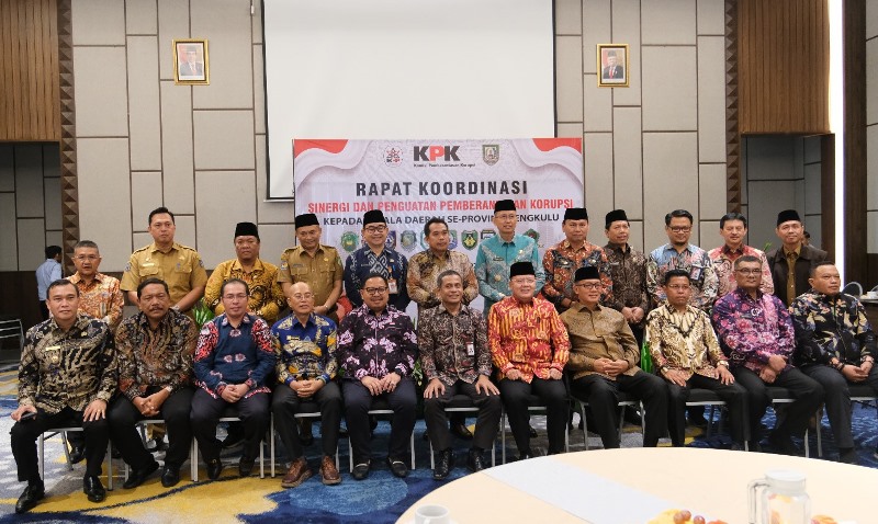  Bupati Kaur Ikut Rakor Sinergi dan Penguatan Pemberantasan Korupsi  se-Provinsi Bengkulu