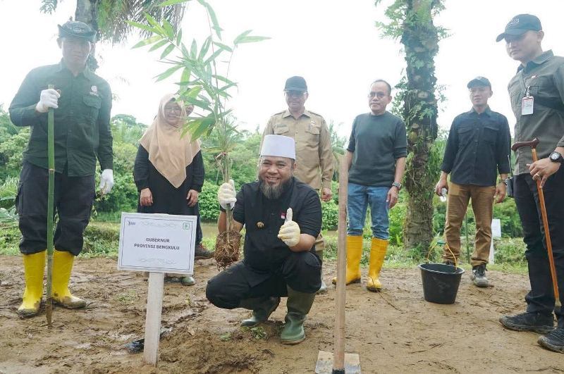 Launching Penanaman 49.280 Bibit Pohon, Helmi Hasan: Laporkan Jika Ada Sawit di Pinggir Sungai!