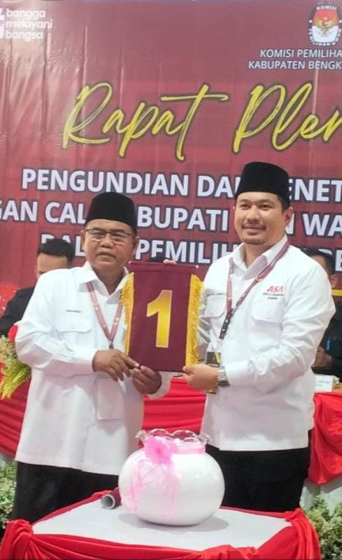  Lawan Kotak Kosong, Pasangan ASA Dapatkan Nomor Urut 1