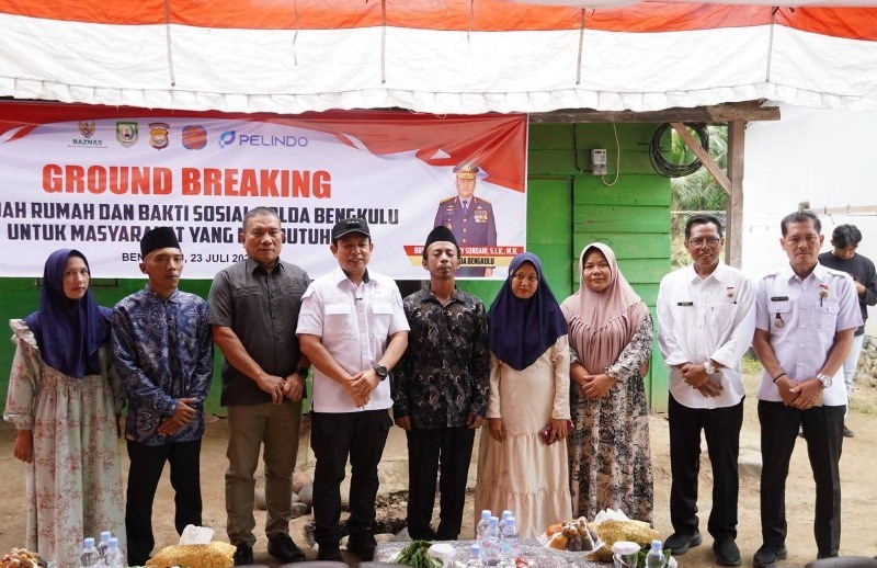 Rumah Warga Betungan Dibedah Polda dan Pemkot Bengkulu