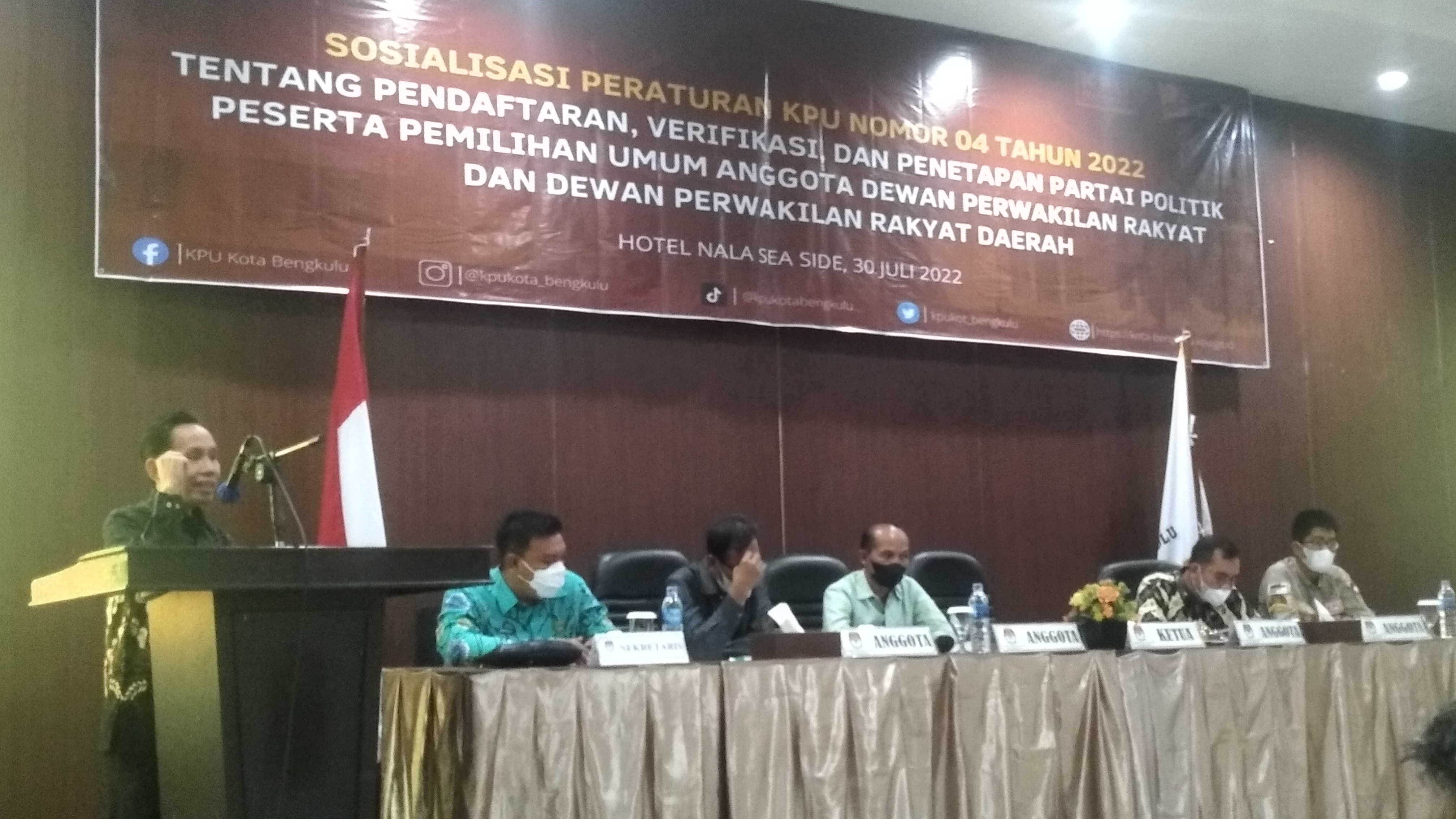 KPU Kota Bengkulu Sosialisasikan PKPU Nomor 4 Tahun 2022