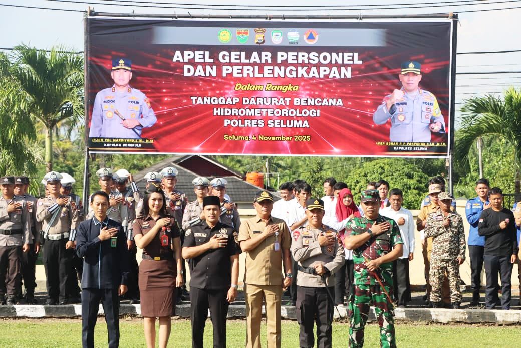Jajaran Polres Seluma Gelar Apel Kesiapsiagaan Bencana Hidrometeorologi