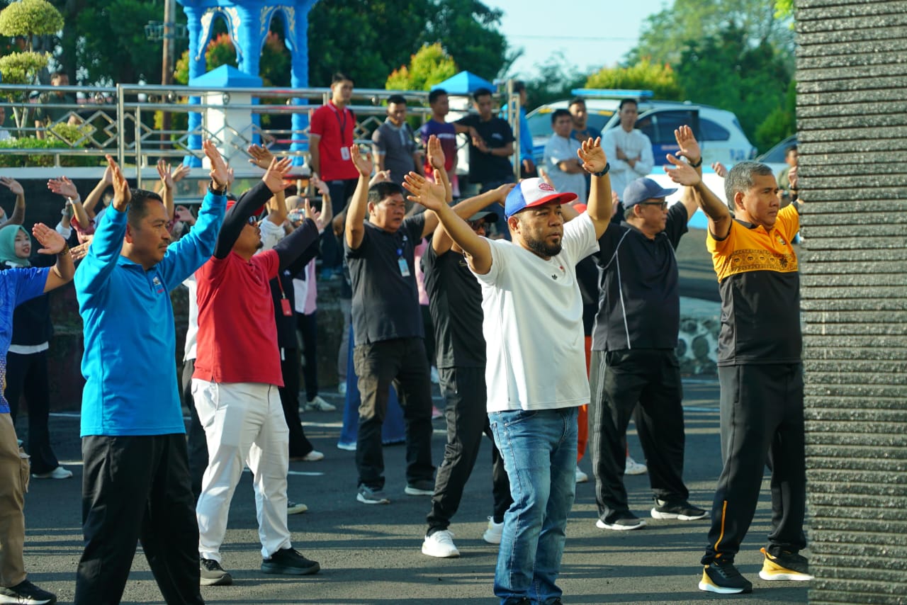 Gubernur Helmi dan Forkopimda Kompak Senam Sehat Bareng BPKP