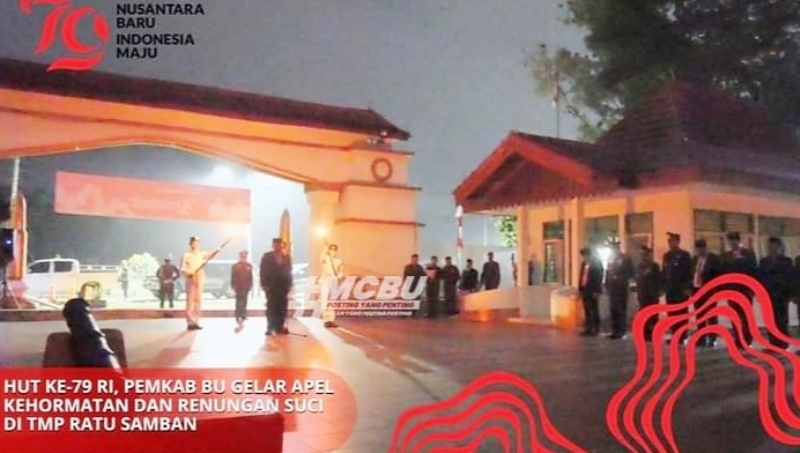 Bengkulu Utara Mengadakan  Apel Kehormatan   dan Renungan Suci di TMP Ratu Samban 