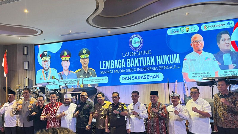 Dihadiri Gubernur, SMSI  Provinsi Bengkulu Meluncurkan Lembaga Bantuan Hukum