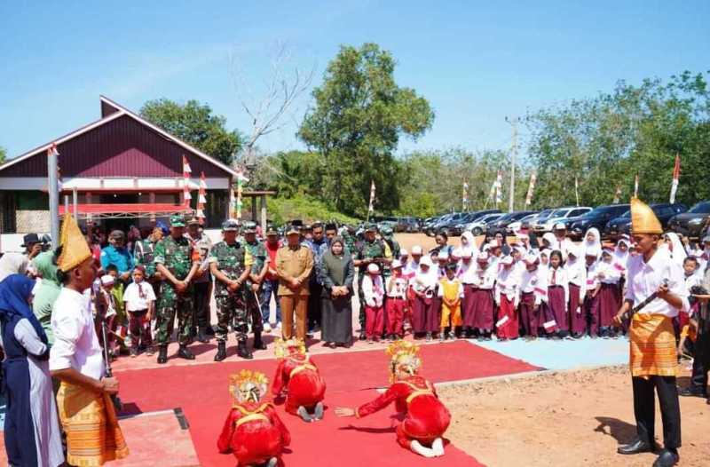  Tim Wasev Lakukan Kunjungan Kerja di  TMMD ke 122 di Desa Talang Sebaris