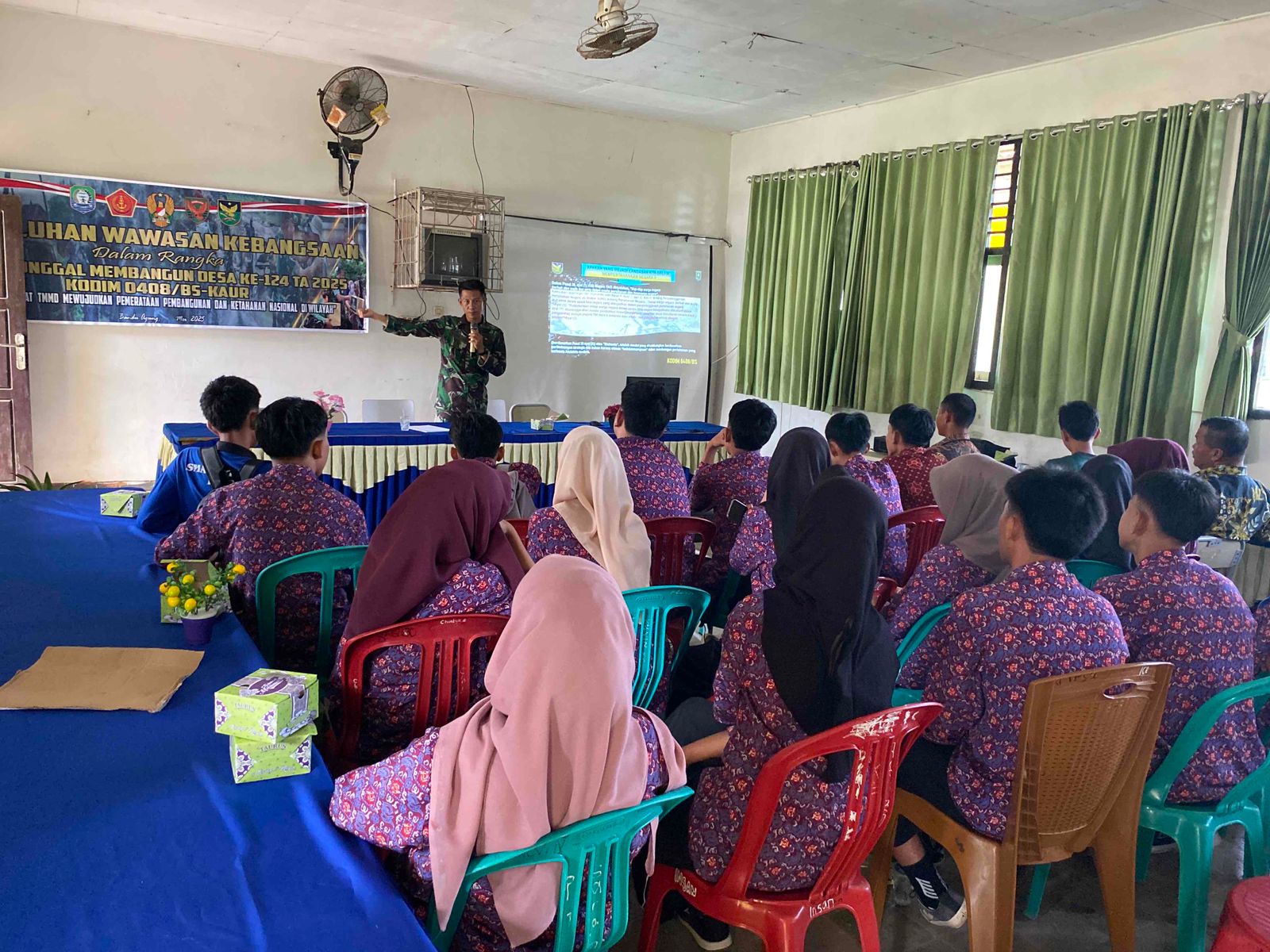 Satgas TMMD Ke-124 Kodim 0408/BS Gelar Penyuluhan Wasbang, Bela Negara dan Pertanian