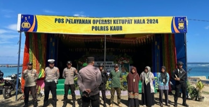 Polsek Maje Sukses Laksanakan Operasi Ketupat Nala Tahun 2024 di Pos Pengamanan Pantai Linau