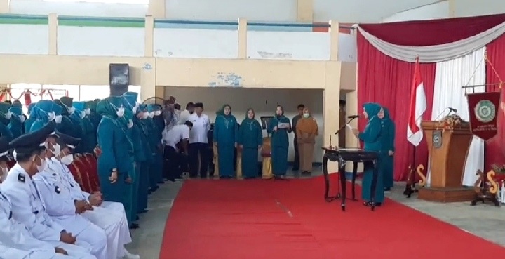 Ketua TP PKK Desa dan Kelurahan se BU Dilantik