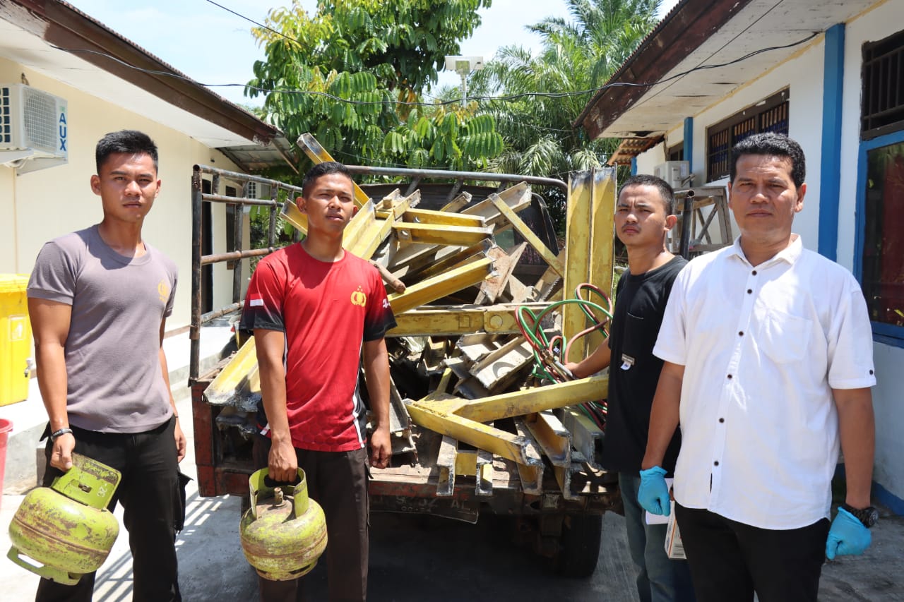 Polres Bengkulu Tengah Gagalkan Pencuri  Besi Jembatan Penanding