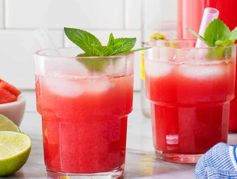 Cara Membuat  Minuman Semangka Jeruk Segar