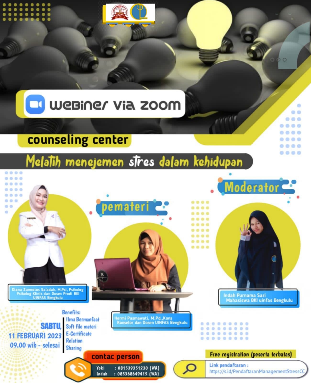  Lab Counseling Center UIN FAS  Gelar Seminar Manajemen Stres