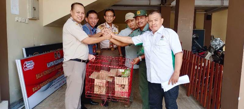 Petugas Karantina Bengkulu Gagalkan Penyelundupan Burung Betet Enggano