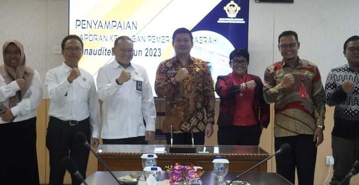 Bengkulu Utara Serahkan Laporan Keuangan Pemerintah Daerah  Tahun 2023 ke BPK RI