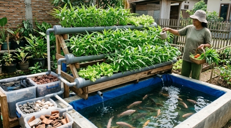 Ini Cara Mudah dan Sederhana Bikin Akuaponik di Rumah