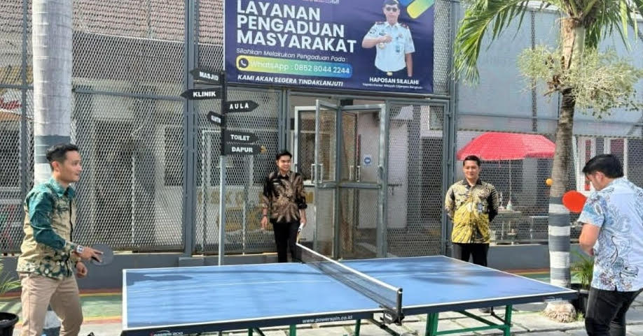 Jalin Keakraban Melalui Tenis Meja, Pegawai Rutan Bengkulu Tampil Kompak
