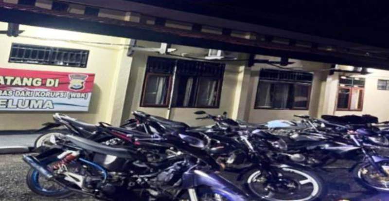 Motor Knalpot Brong Diamankan di Polres Seluma