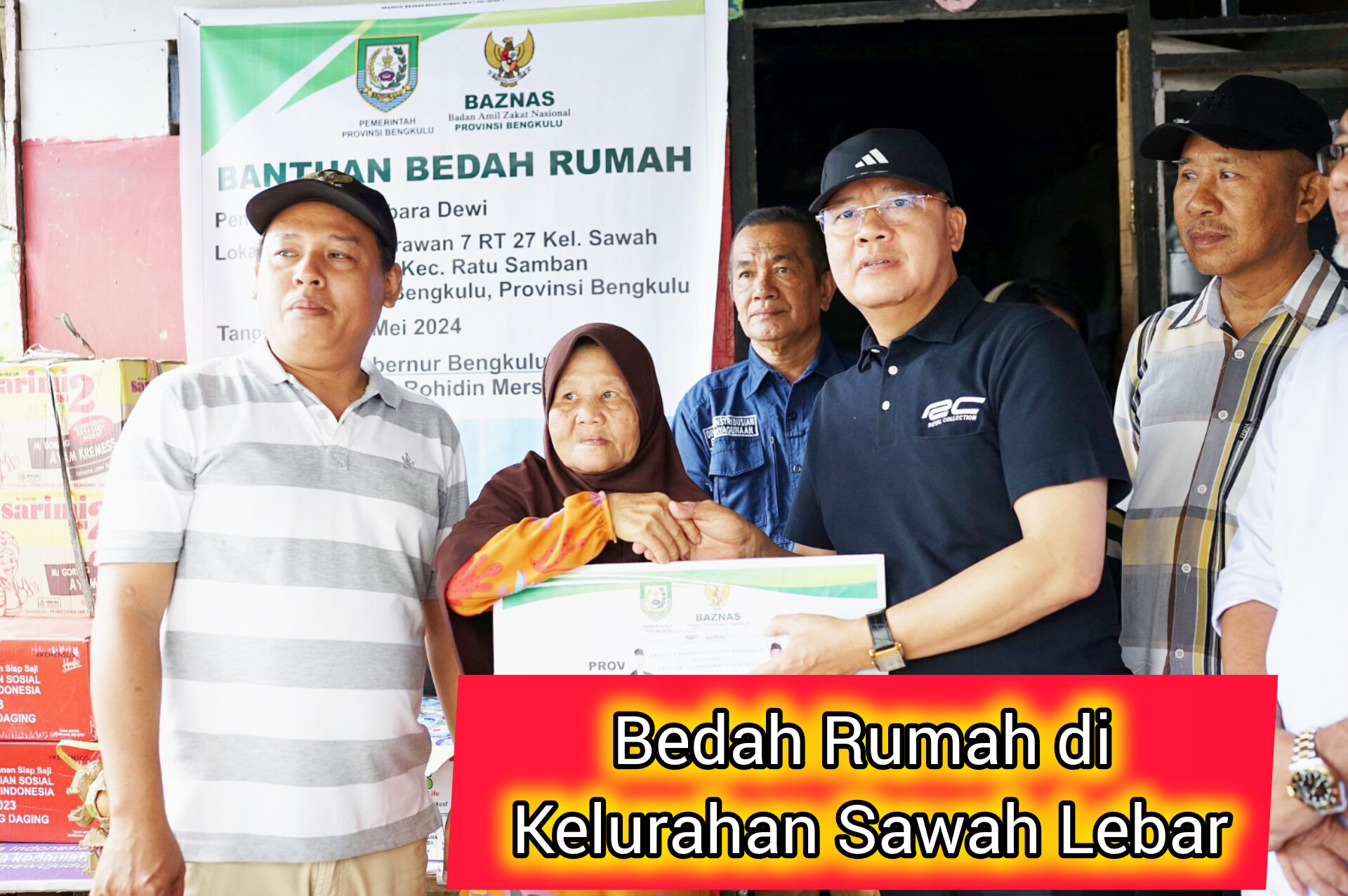 2 Rumah Warga Sawah Lebar Didatangi Gubernur Bengkulu untuk Terima Bantuan Bedah Rumah