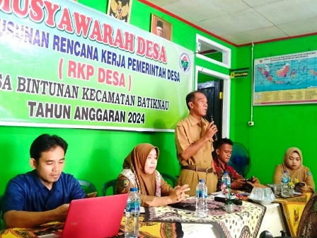 Pemerintahan Desa Bintunan Gelar Musyawarah Desa Penyusunan RKPDes 2024