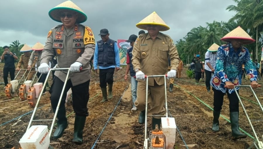 Kapolda Bengkulu Launching 10 Hektar Program Ketahanan Pangan di Sukaraja