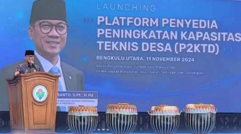 Mendes PDT RI Launching Platform P2KTD di Bengkulu Utara