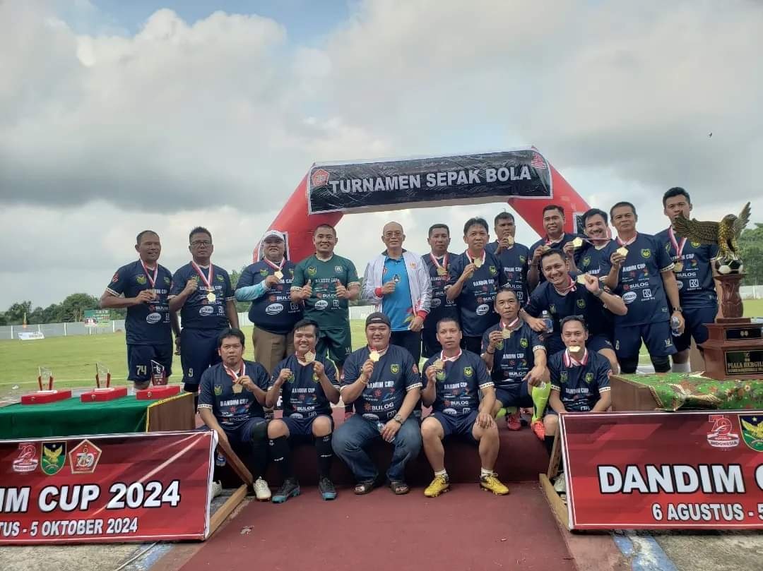 9 Tim Berlaga Dalam  Turnamen Sepak Bola Dandim Cup 2024