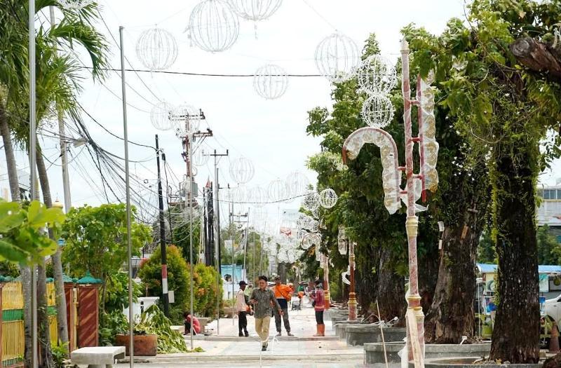 Ratusan Lampu Estetik Hiasi Belungguk Point Kota Bengkulu