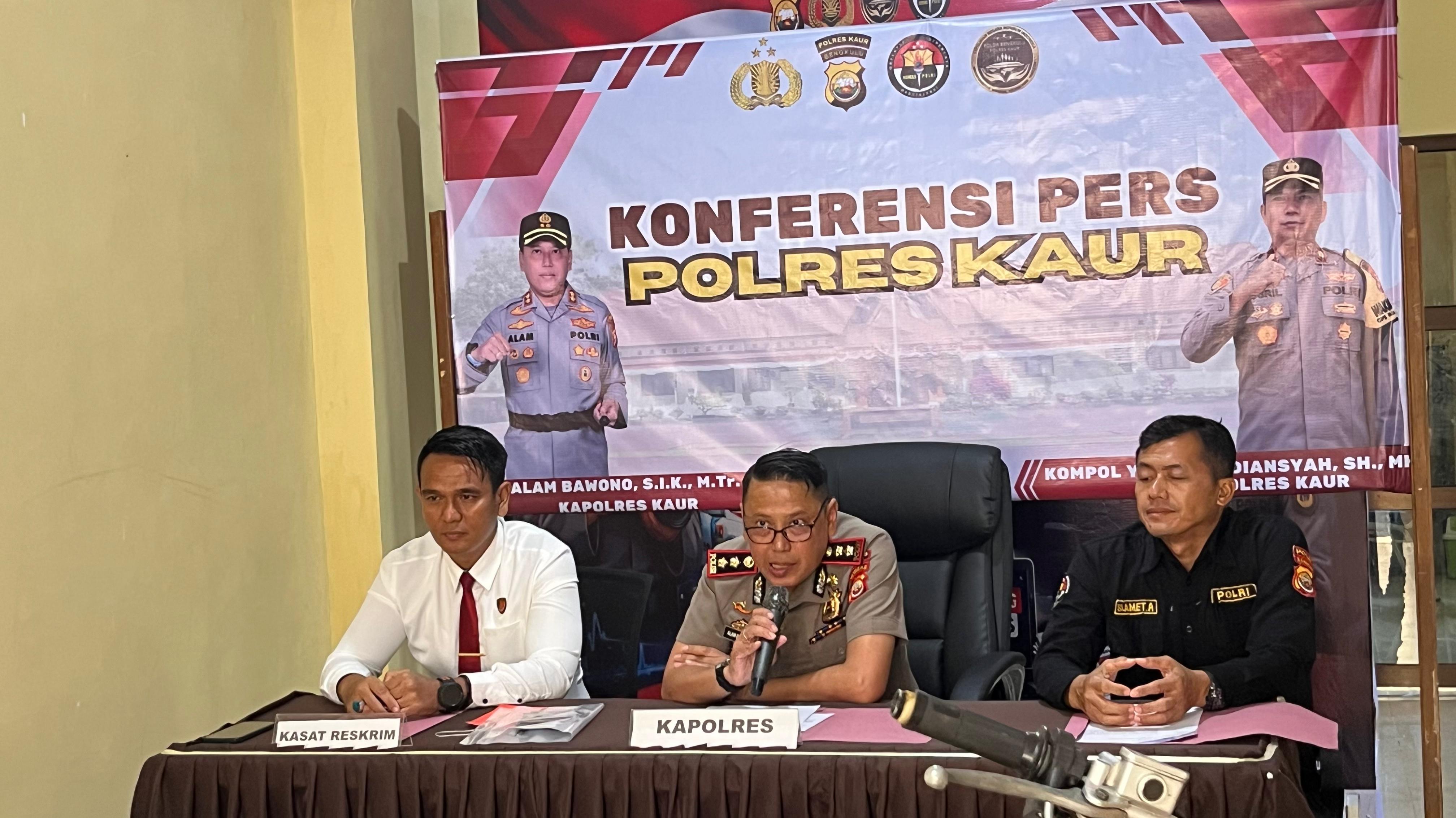 Polres Kaur Bongkar Dua Kasus Curanmor, Pelaku Diamankan