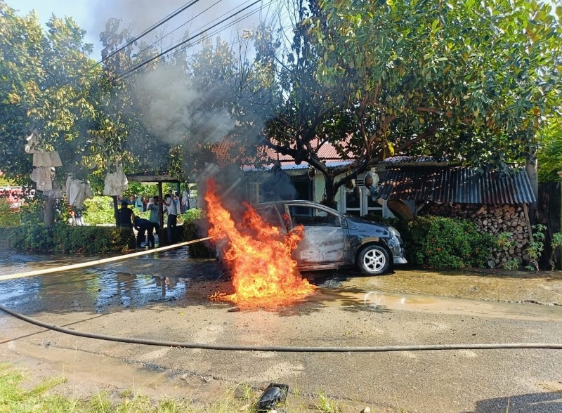 Ini Kronologi Tangki Modifikasi Mobil Terbakar di Bengkulu Selatan