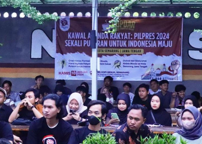  Mahasiswa Semarang Kawal Agenda Rakyat, Pilpres Sekali Putaran untuk Prabowo-Gibran Menggema di Jawa Tengah