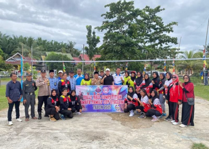 Emak-Emak  Ramai-Ramai Ikut Turnamen Bola Voli Damafa Family Cup II Seluma