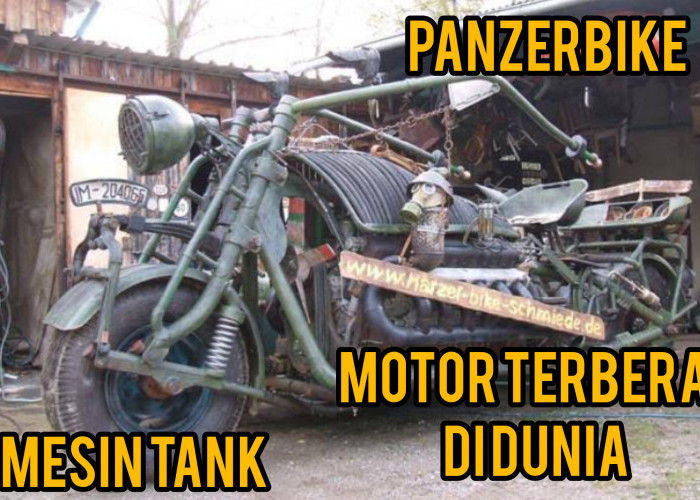 Cetak Rekor! Inilah Penampakan Panzerbike Motor Terberat di Dunia yang Bertenagakan Mesin Tank Soviet