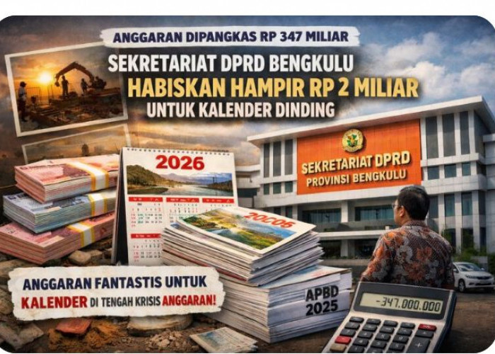 Sekretariat DPRD Bengkulu Habiskan Hampir Rp2 Miliar untuk Kalender Dinding