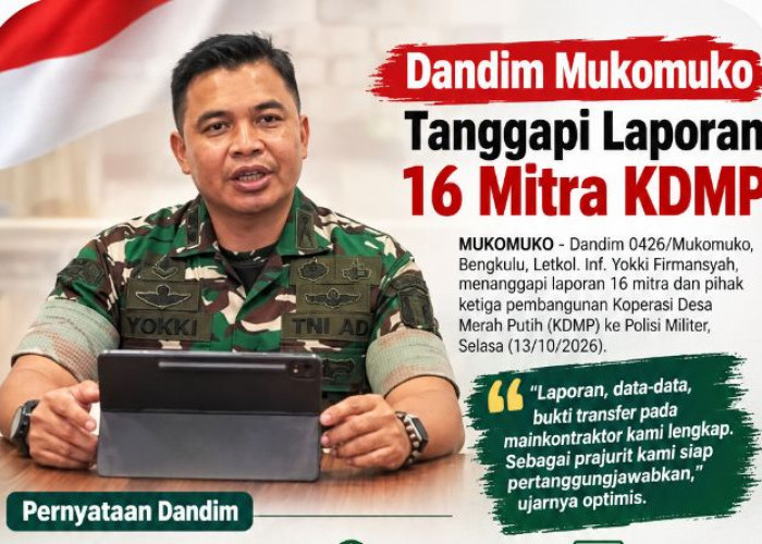Dandim Mukomuko Tanggapi Laporan 16 Mitra KDMP