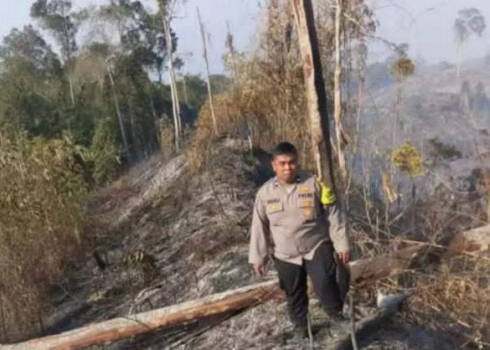 Musim Kemarau, Polres Kaur Perketat Pencegahan Karhutla, Lahan Warga di Maje Terbakar