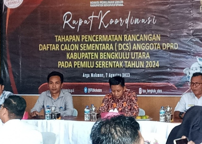 KPU Bengkulu Utara Lakukan Rakor Pencermatan Rancangan DCS Anggota DPRD BU
