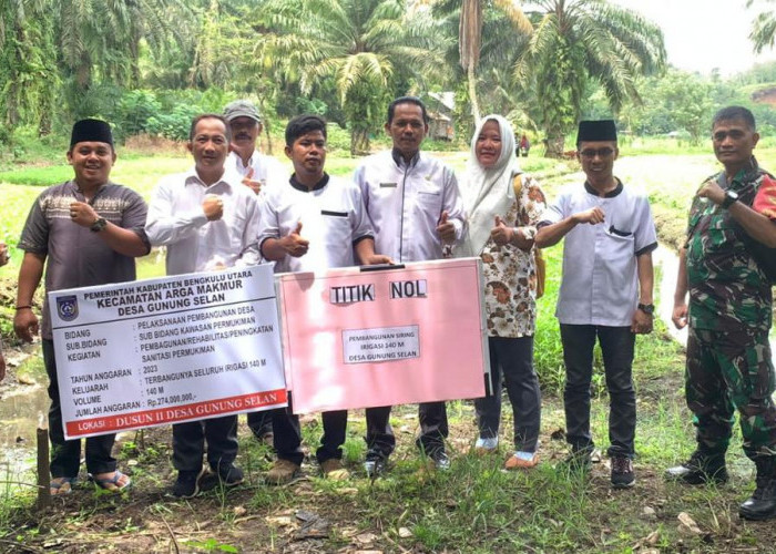 Gunung Selan Lakukan Titik Nol Pembangunan Drainase